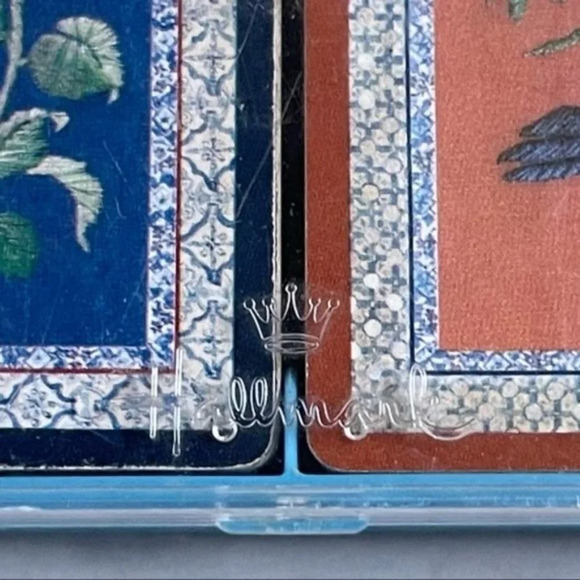 Hallmark Playing Cards Floral Bird Butterfly Complete 2 Sets Of Cards Oriental - Picture 6 of 7